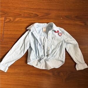 Oshkosh Light Blue Kids Jacket with Heart Patches Size 4T